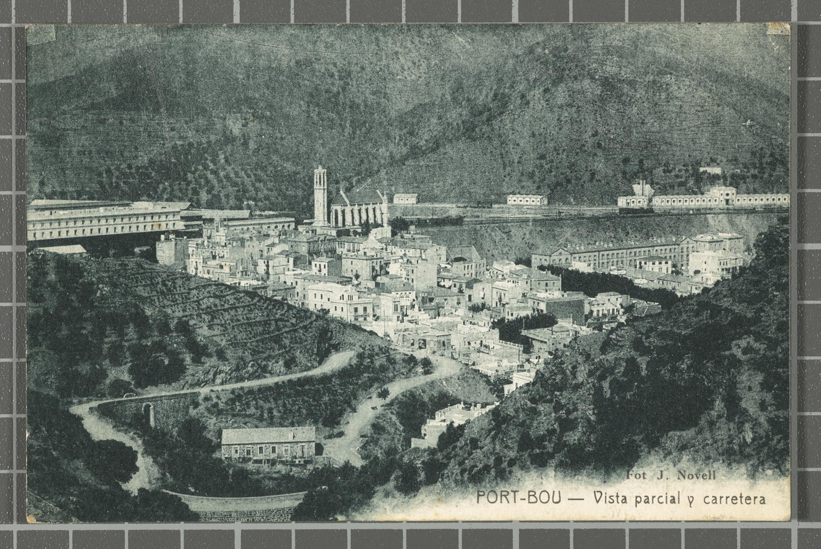 Desconegut, Port-Bou - Partial view and road