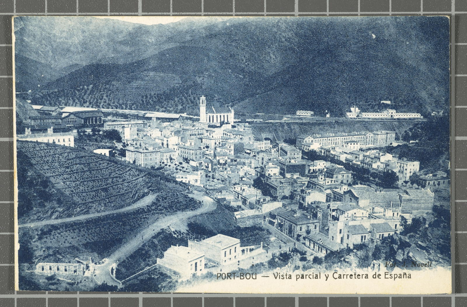 Desconegut, Port-Bou - Partial view and Carretera de España