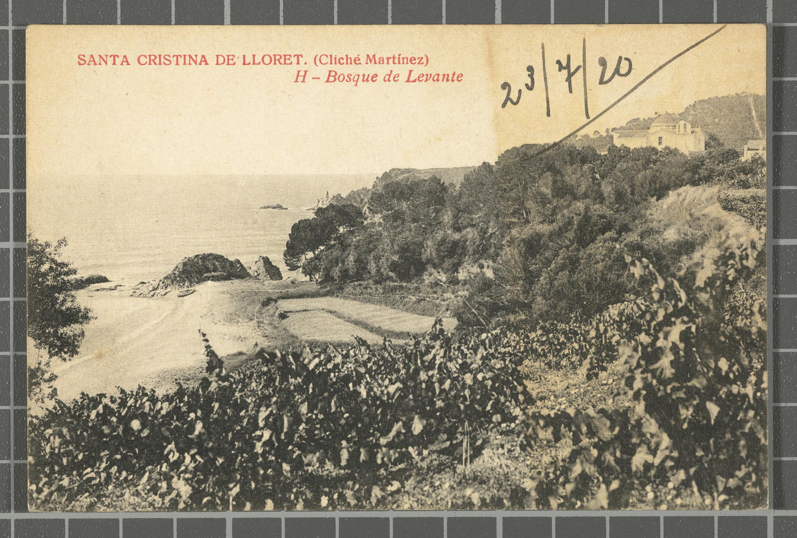 Desconegut, Santa Cristina de Lloret. (Cliché Martínez) H - Bosque de levante