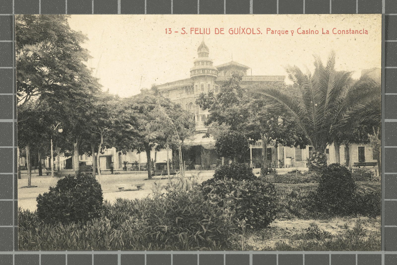Desconegut, 13 - S. Feliu de Guíxols. Parque y Casino La Constancia