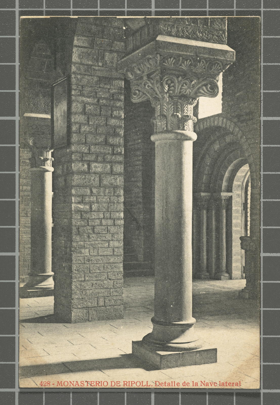 Desconegut, 428 - Monasterio de Ripoll. Detalle de la Nave lateral