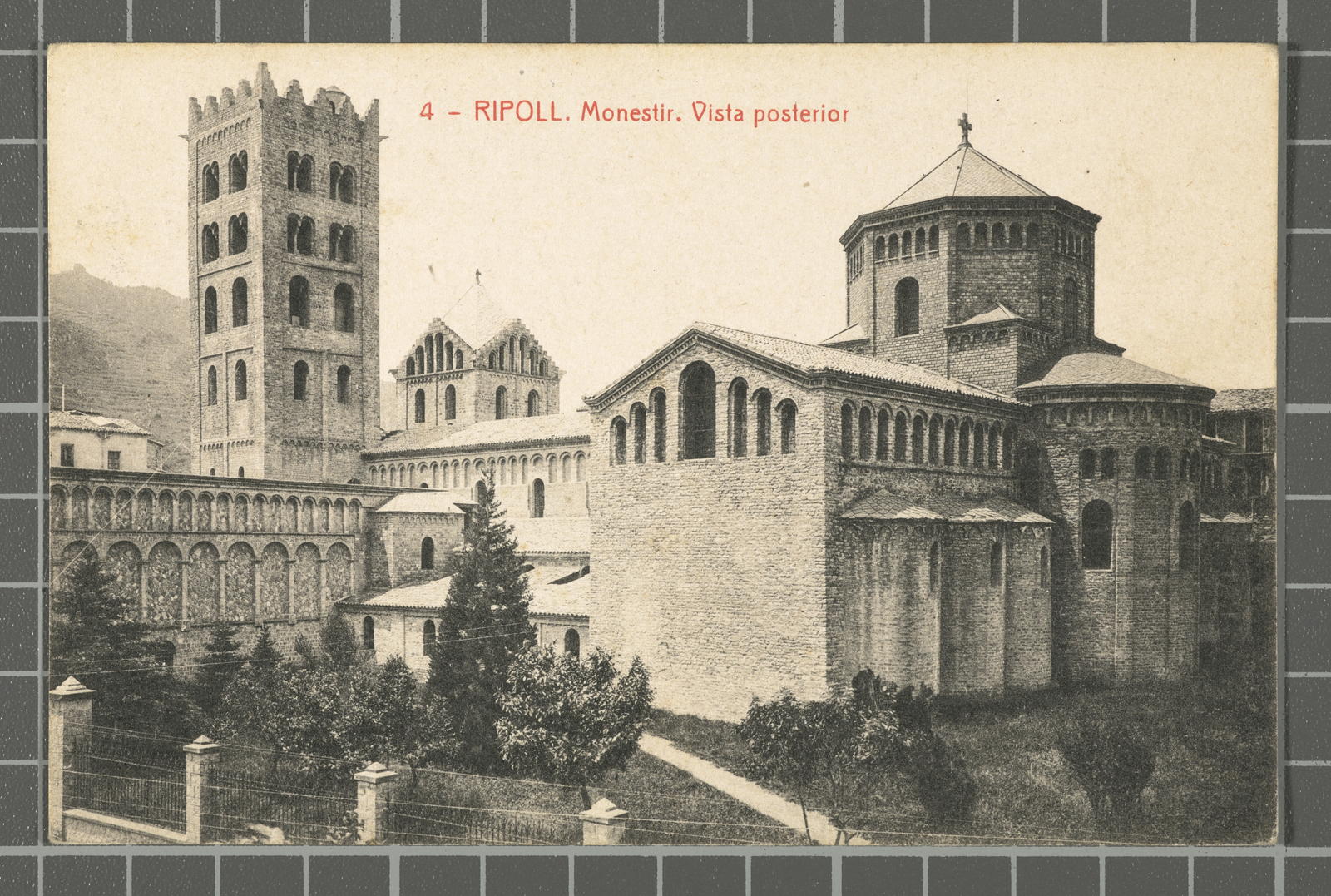 Desconegut, 4 - Ripoll. Monastery. Back view