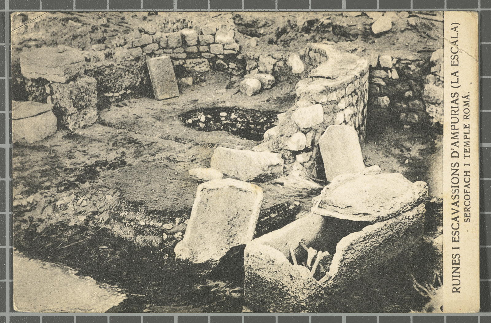 Josep Esquirol Pérez, Ruines i escavassions d'Ampurias (La Escala). Sercofach i Temple romá