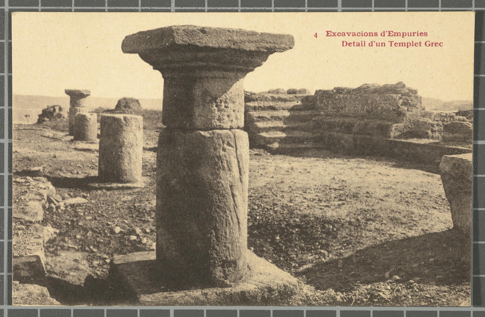 Josep Esquirol Pérez, 4 Empuries Excavations. Detail of a Greek Templet