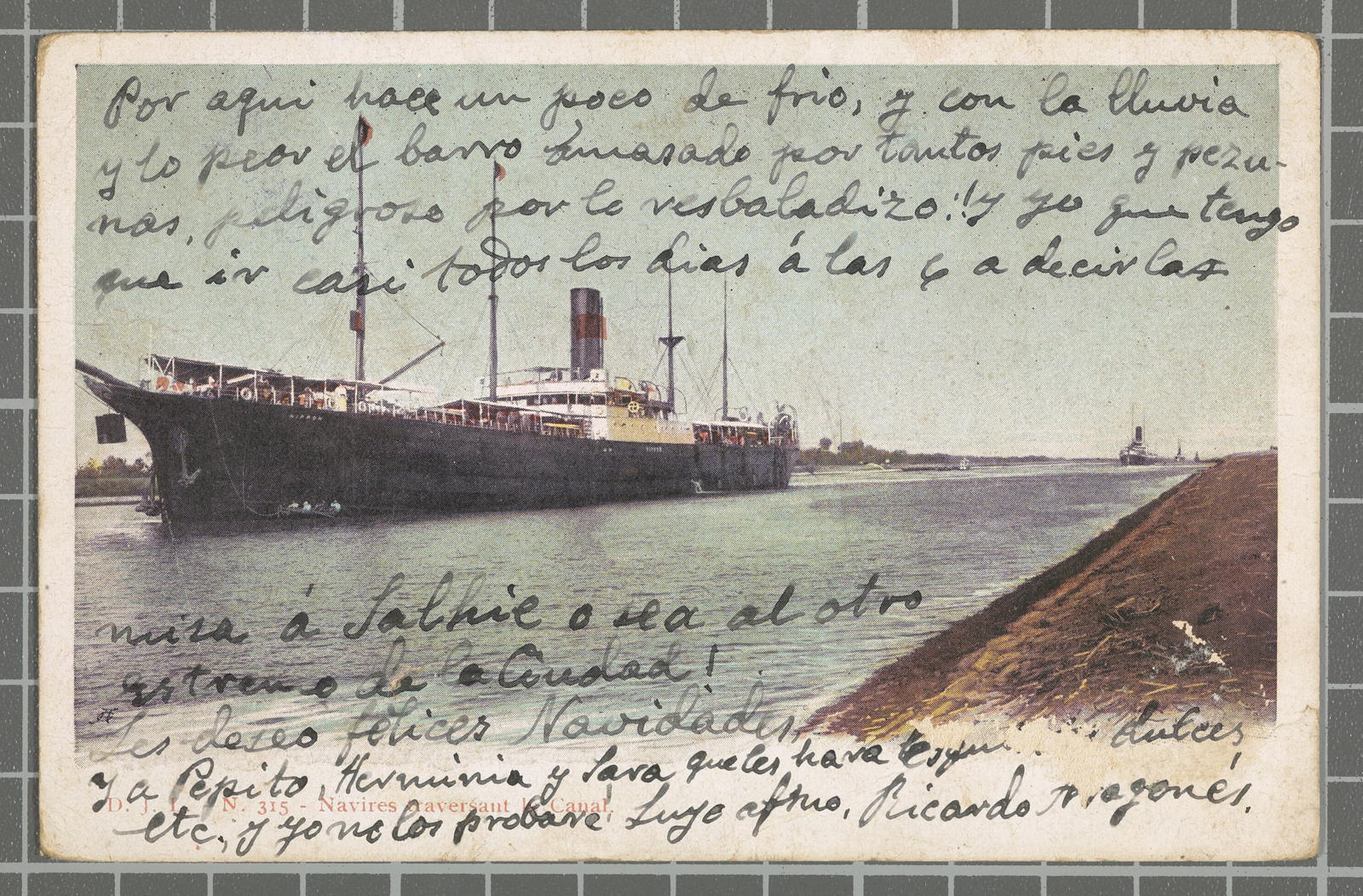 Desconegut, Nº 315 - Navires traversant Le Canal