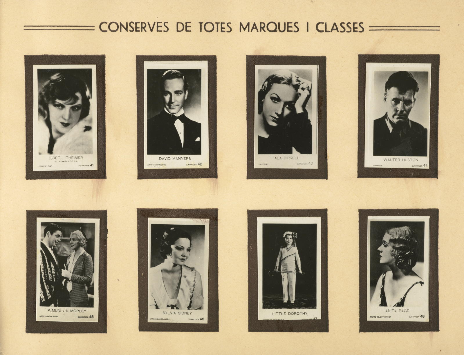 Film album, gift of the Colmado Mádico to its customers