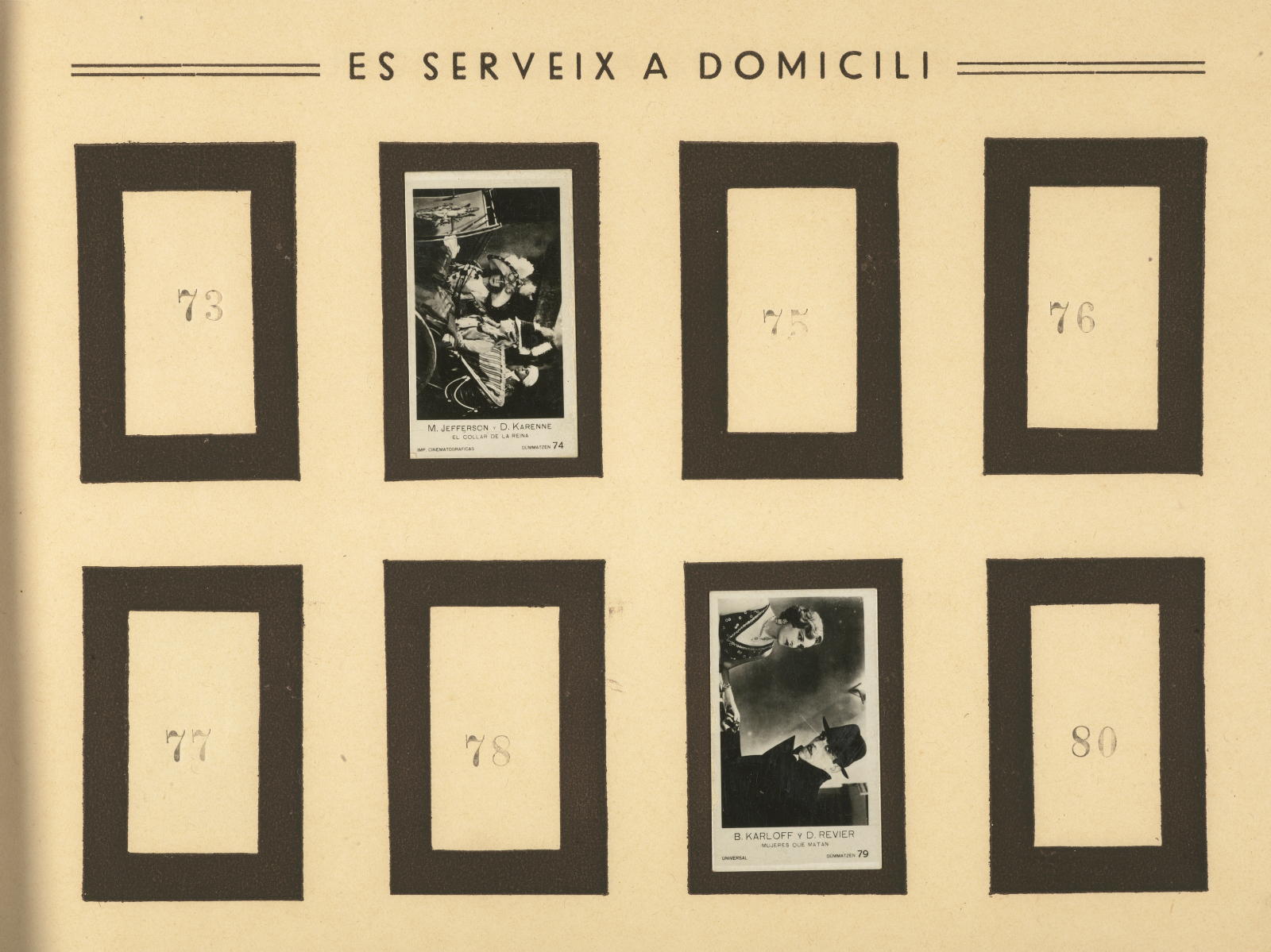 Film album, gift of the Colmado Mádico to its customers