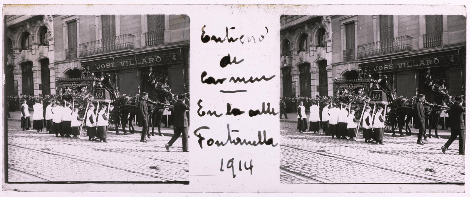 Desconegut, Entierro tía Carmen. En la calle Fontanella