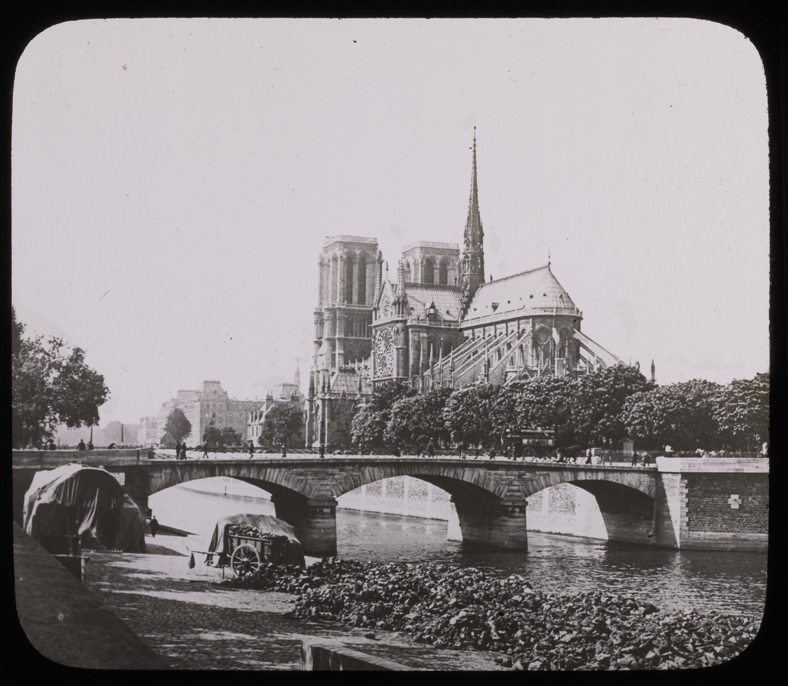 Desconegut, Paris, Notre Dame viste de côté Mazo, E.