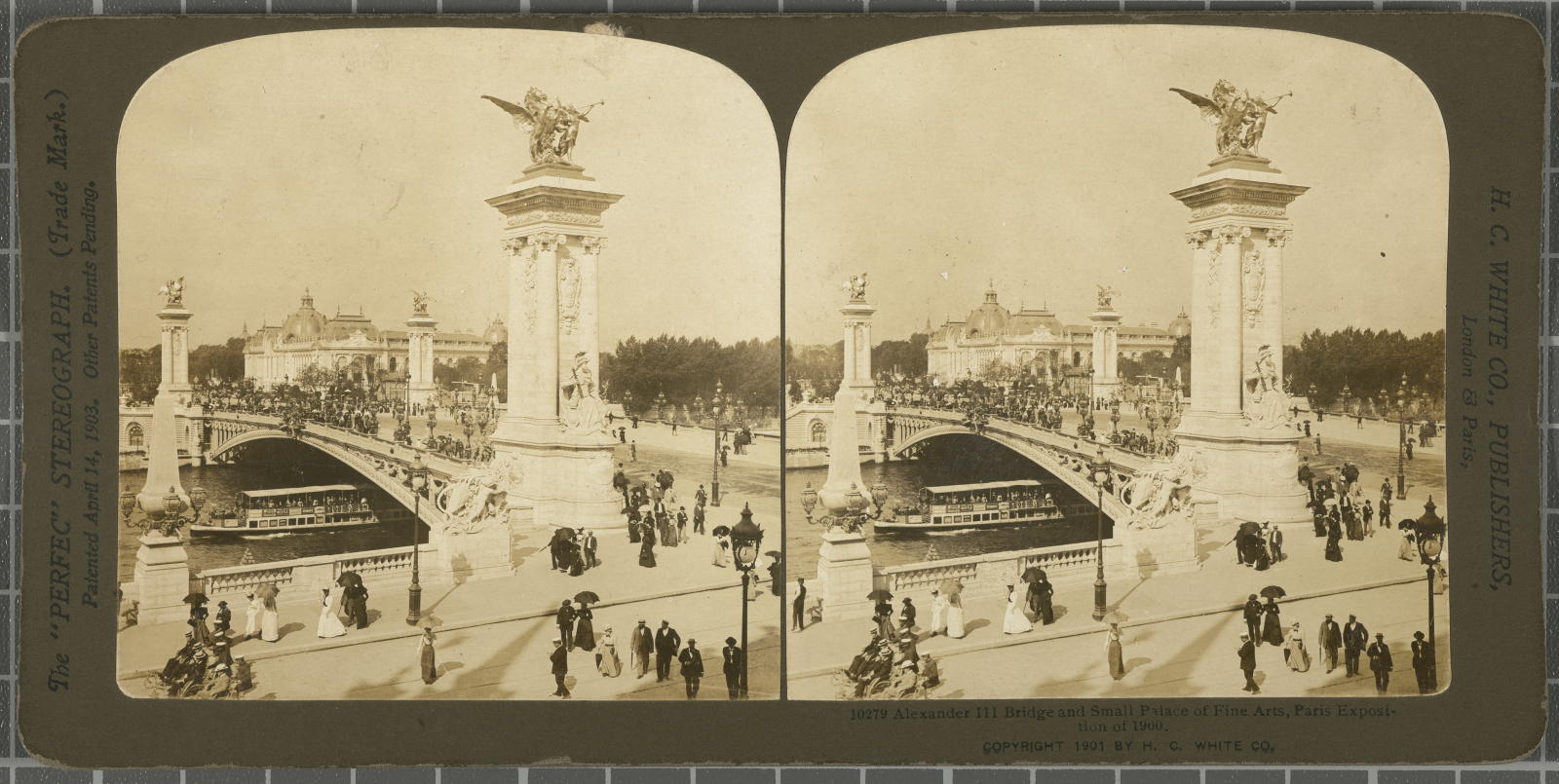 Desconegut, Alexander III bridge and small palace of Fine Arts, Paris Exposition of 1900 White, H.C. & Co., The "Perfec" Stereograph