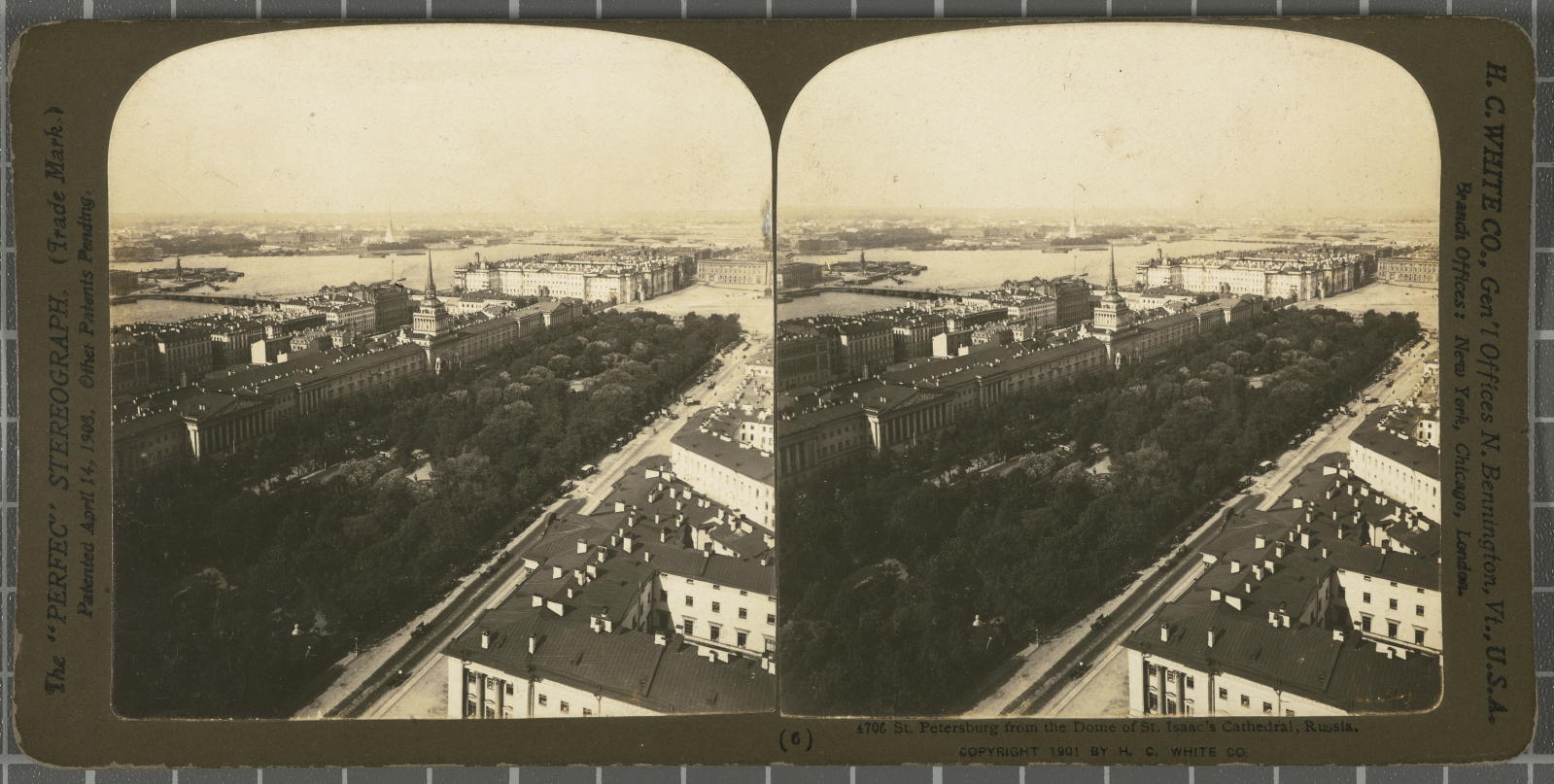 Desconegut, St. Petersburg from the Dome of St. Isaac’s Cathedral, Russia. White, H.C. & Co., The\ ‘Perfec\’ Stereograph