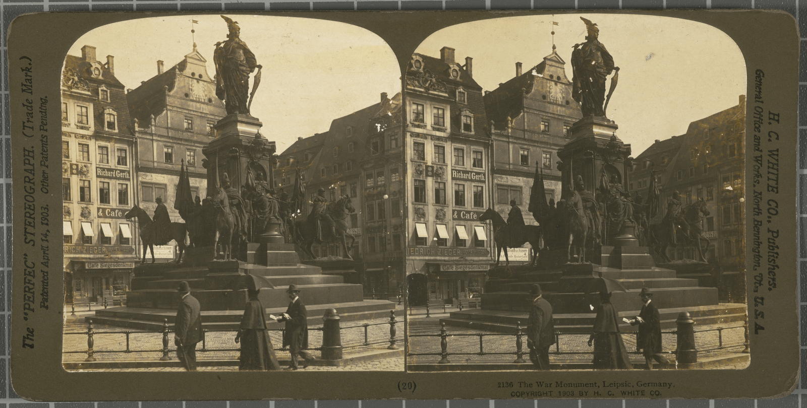 Desconegut, The War Monument, Leipsic, Germany. White, H.C. & Co., The\ ‘Perfec\’ Stereograph