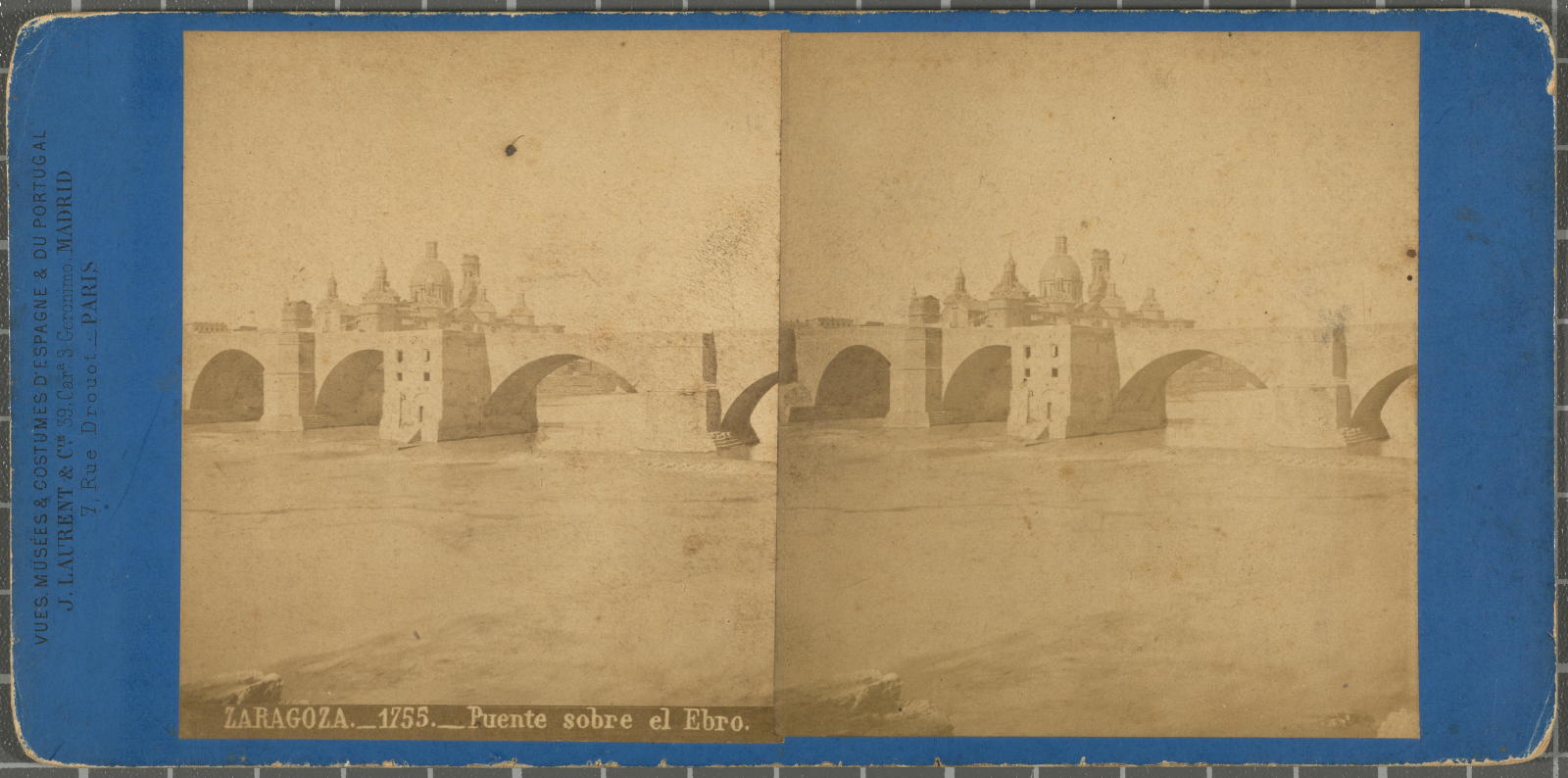 Desconegut, Zaragoza, 1755, Bridge over the Ebro Laurent J. & Cia