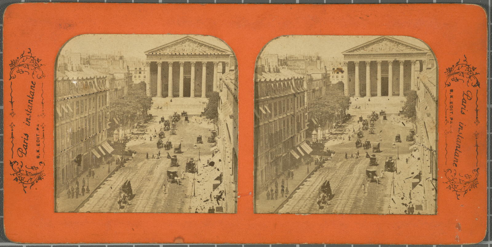 Desconegut, Rue Royale et la Madeleine B.K. Editeur