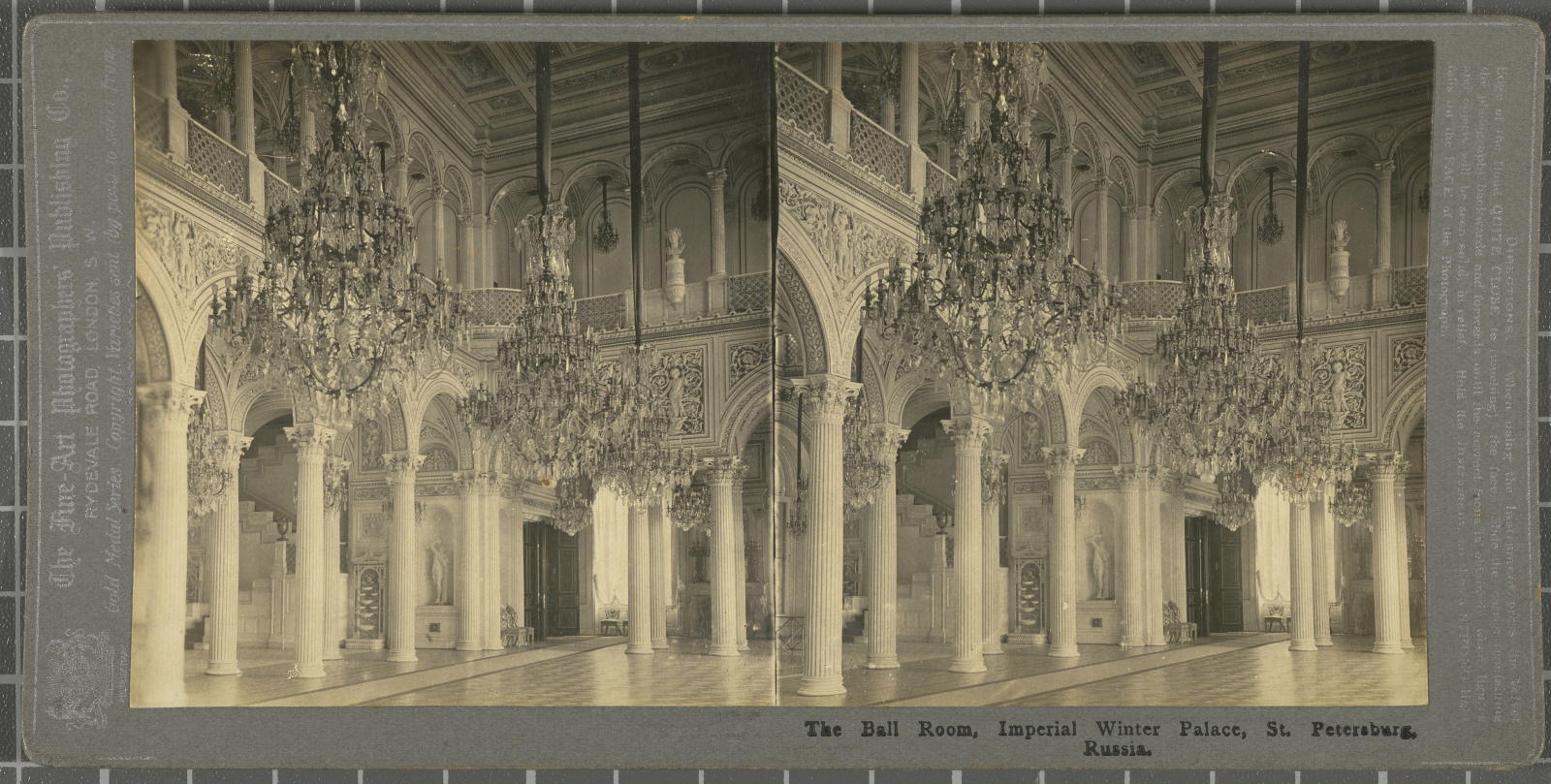 The Ball Room, Imperial Winter Palace, St.Persburg, Russia. Fine-Art Photog. Publish. Co.