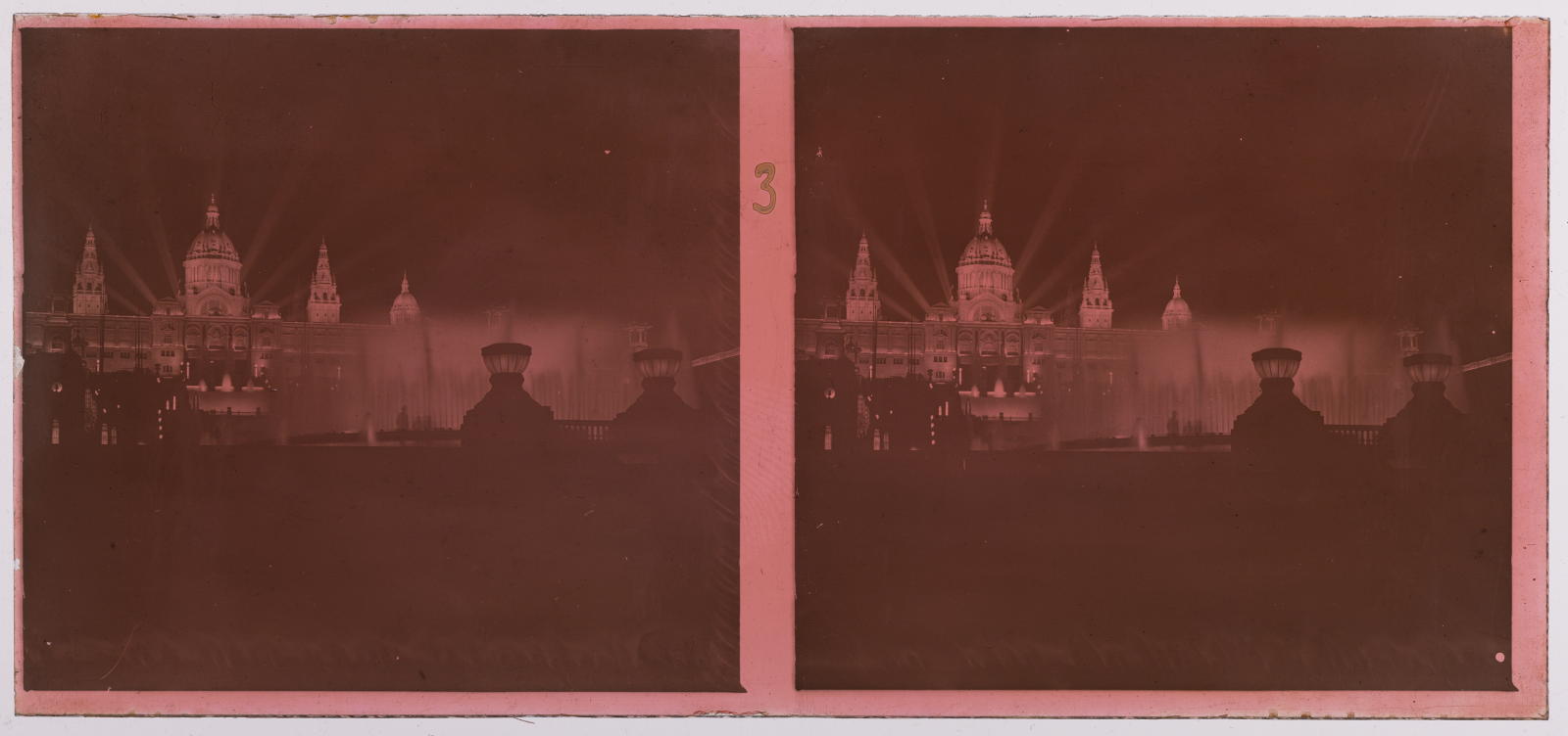 Desconegut, [Vista nocturna del Palau Nacional de Montjuic]