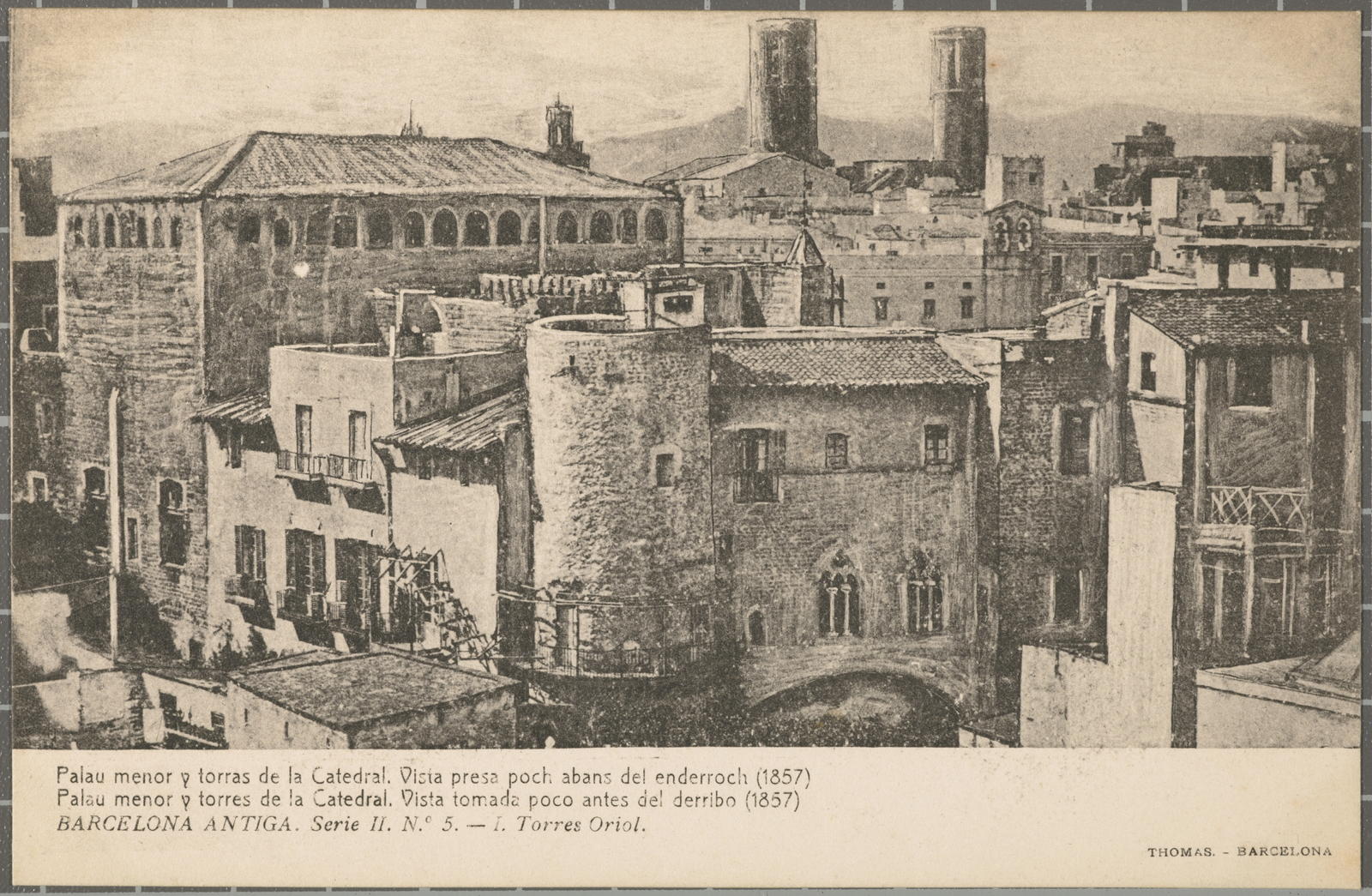 BARCELONA ANTIGA. Serie II. No. 5. - E. Torres Oriol. Minor palace and highchairs of the Cathedral.