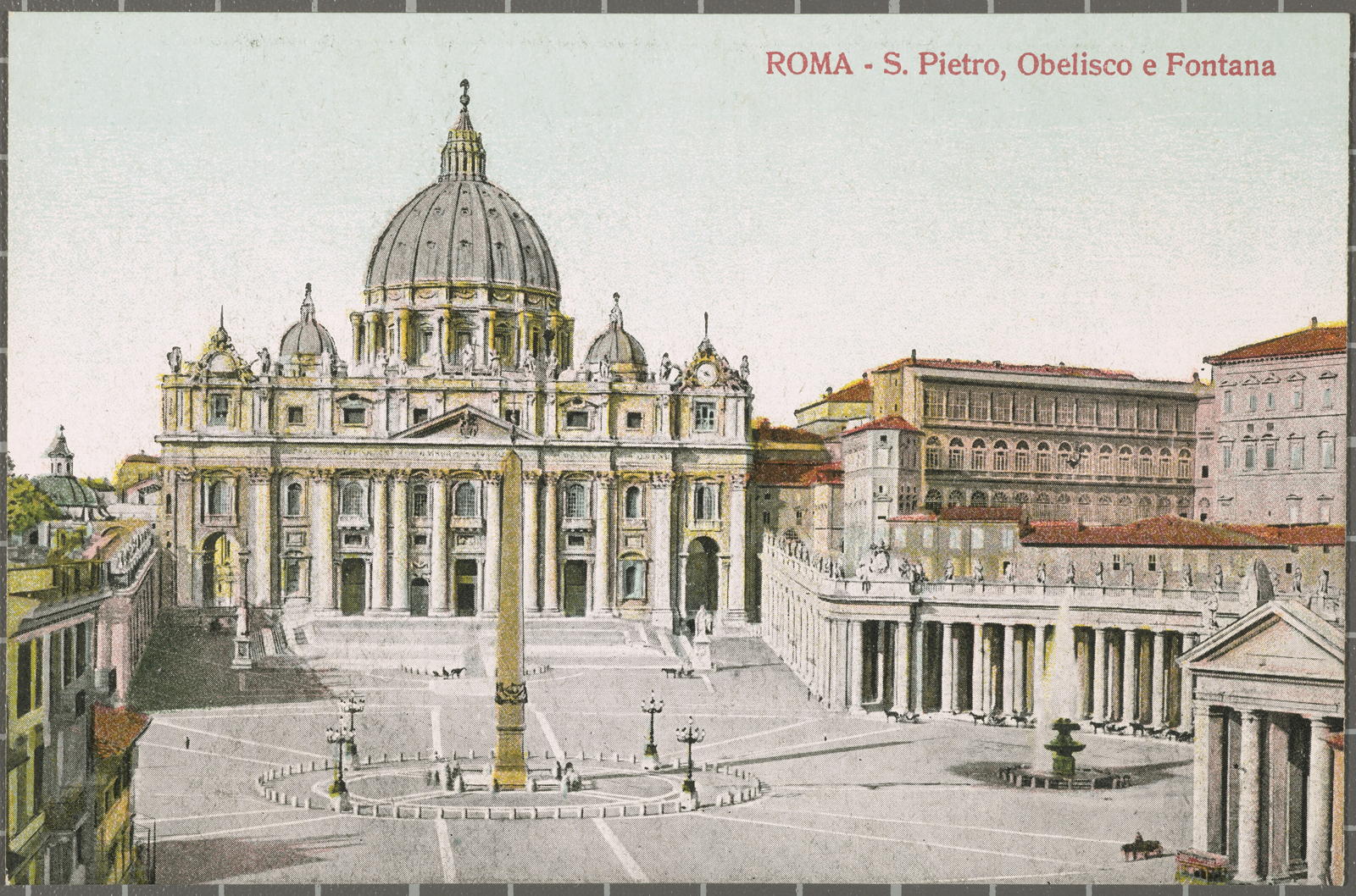 ROMA - S. Pietro, Obelisco e Fontana