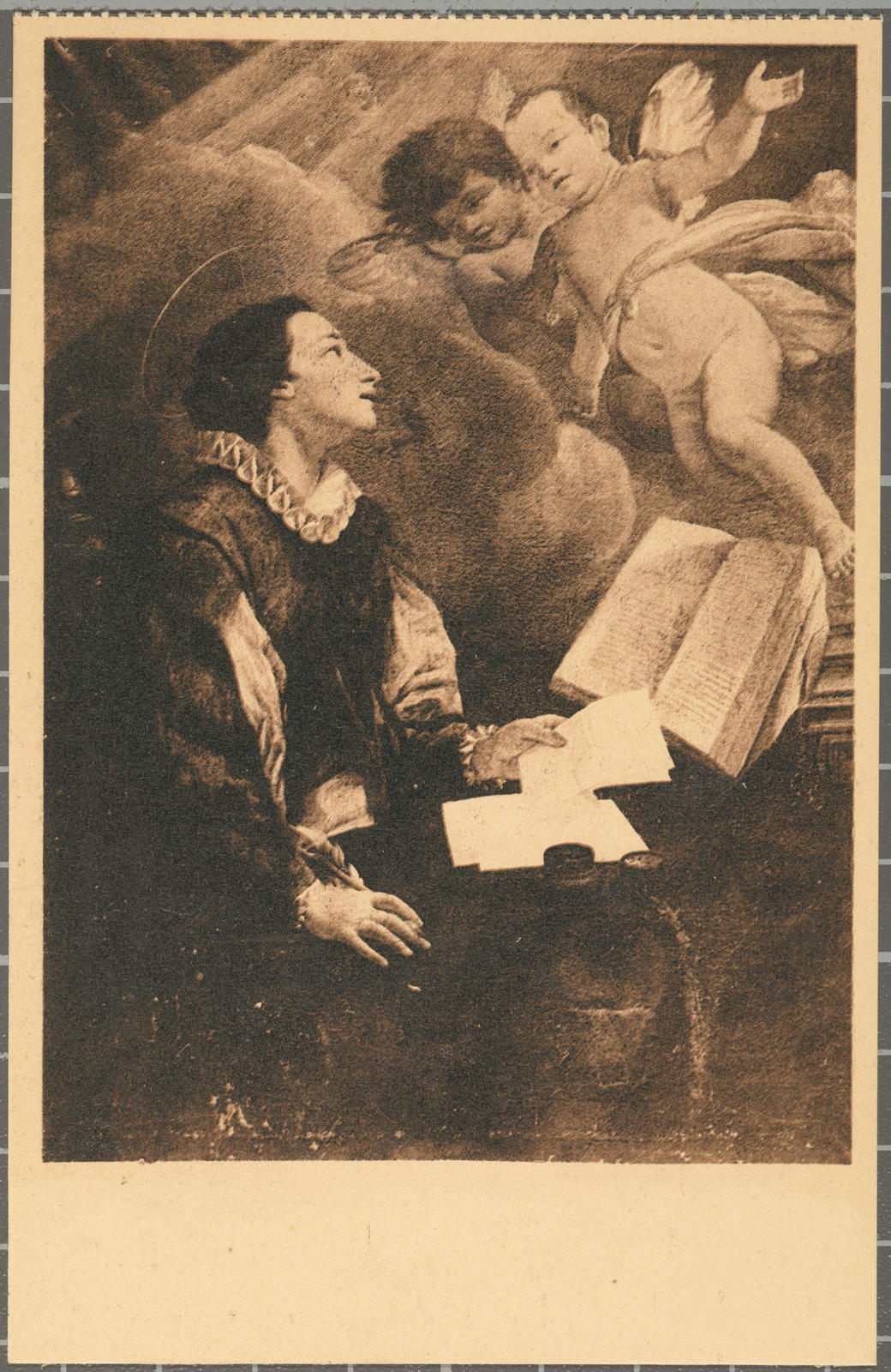 S. CATERINA - GENOVA S. Catalina escribe el Tratado del Purgatorio (Sacristia de la capilla)