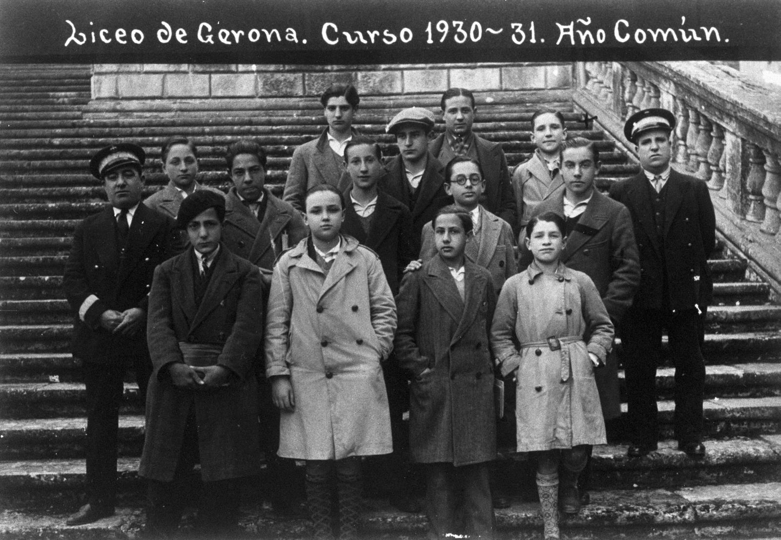 Liceo de Gerona. Curso 1930-1931. Año Comun.
