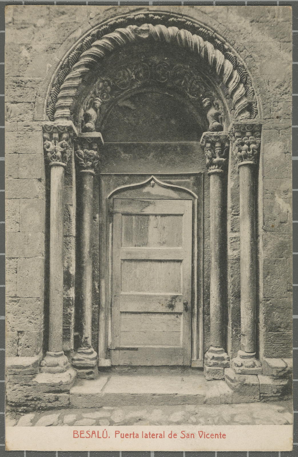 Josep (atribuïda) Thomas Bigas, BESALÚ. Puerta lateral de San Vicente