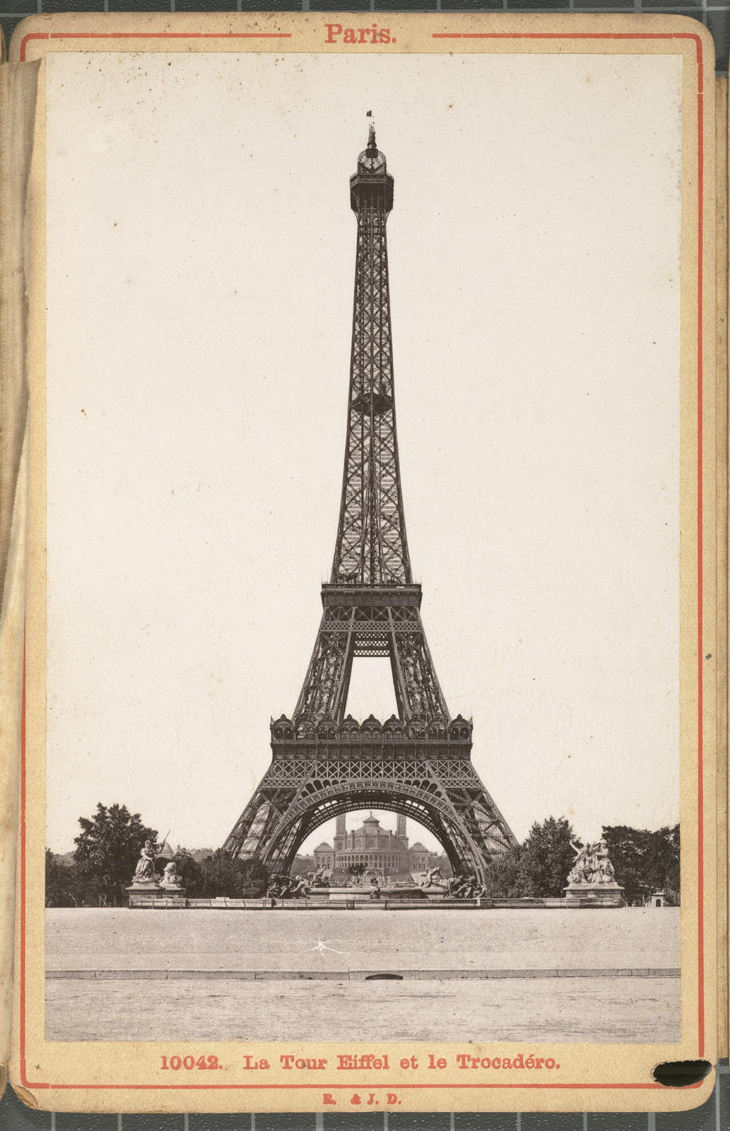 Desconegut, Paris. 10042. La Tour Eiffel et le Trocadéro. R. & J.D.